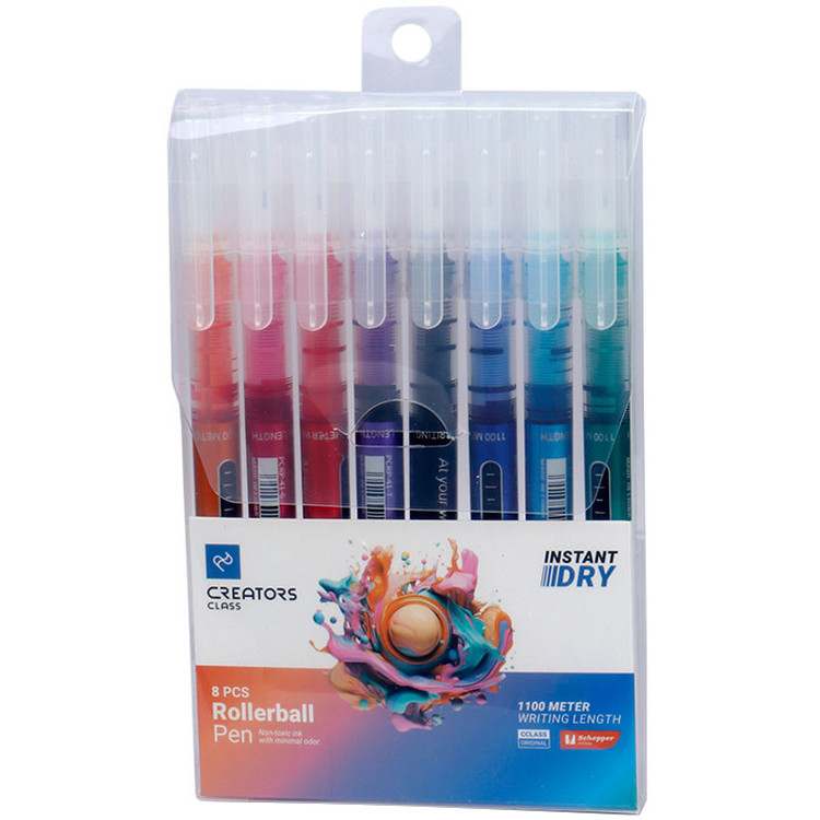 روان نویس سی کلاس رنگی C.Class Monet PCRP-41-8W 0.5mm بسته 8 رنگ ( 1 کارتن کوچک 24 عددی)