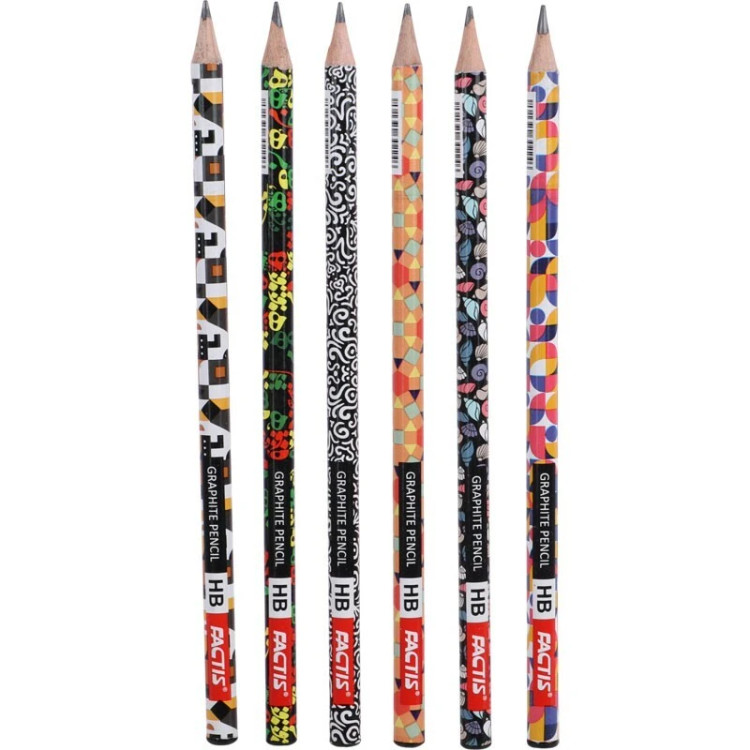 مداد مشکی فکتیس Factis Tile Series بسته 12 عددی