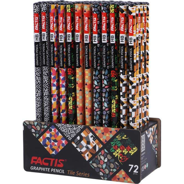 مداد مشکی فکتیس Factis Tile Series بسته 12 عددی
