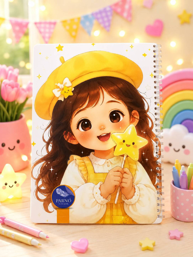 دفتر۵۰ برگ طلقی سیمی دخترانه