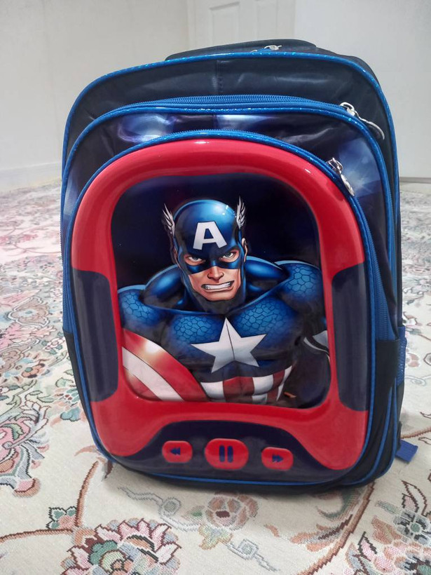 کوله مدرسه طرح اونجرز سایز(43/30/15) 3 زیپ وارداتی